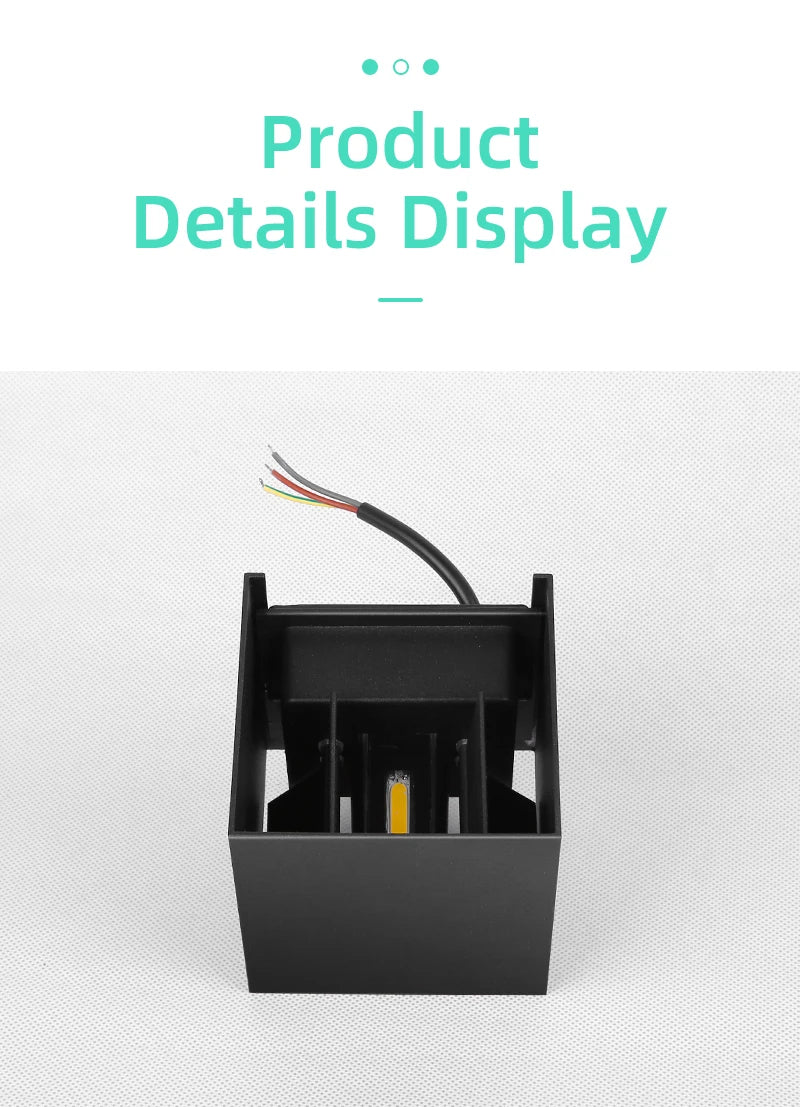 LED Wall Lamps Interior Wall Light IP65 Waterproof Aluminum Indoor Outdoor Lighting Wall Lamp Outside Wall Lights Living Room