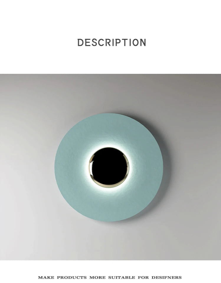 Modern Art Wall Light Luxury Designer Sconce Porch Bedroom Bedside Decor Round Kitchen Background Living Room UFO Creative Lamp