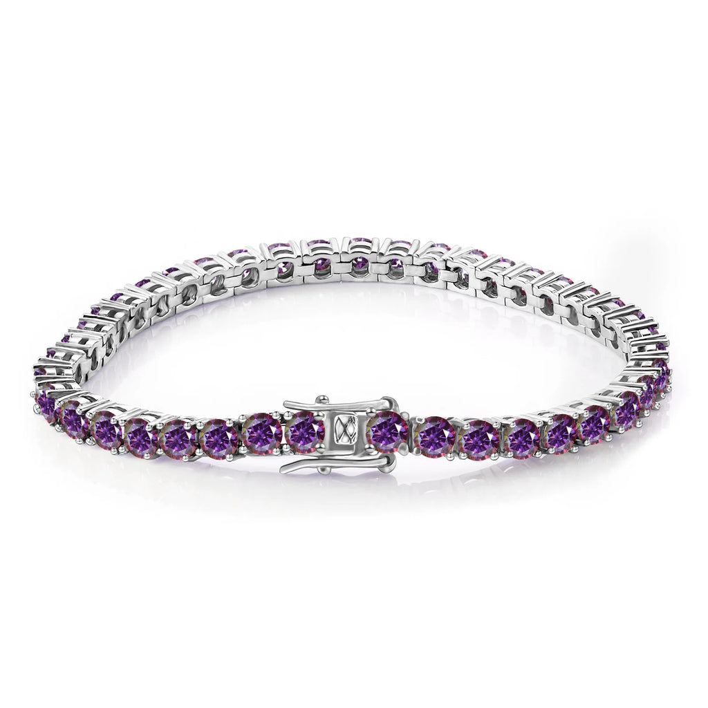 Fashion Exquisite Bracelet Bracelet 925 Sterling Silver Wedding Bracelet Tennis Shiny Colorful Moissanite Women Fashion