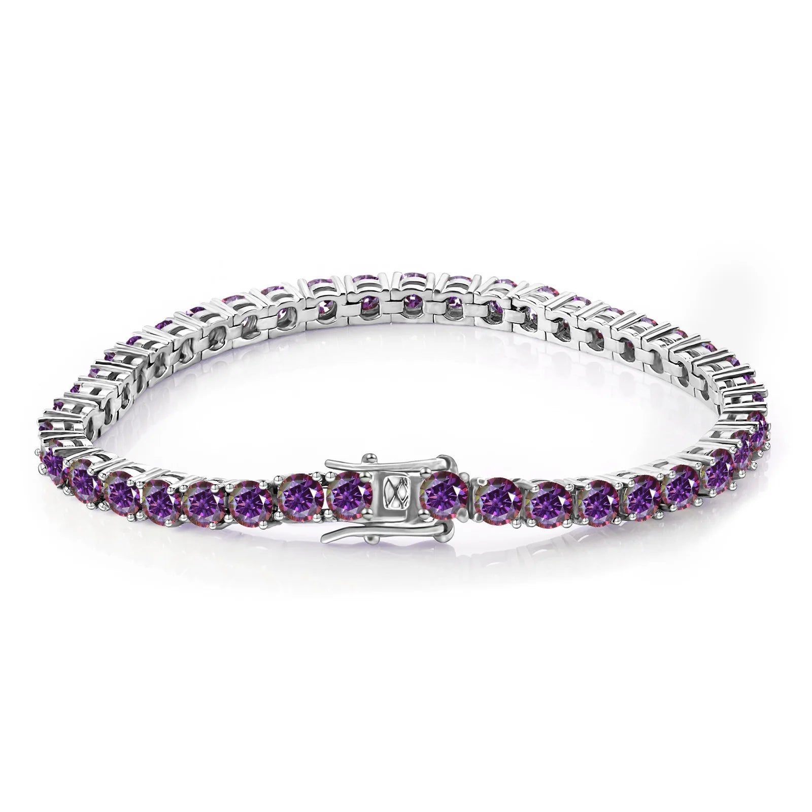 Fashion Exquisite Bracelet Bracelet 925 Sterling Silver Wedding Bracelet Tennis Shiny Colorful Moissanite Women Fashion