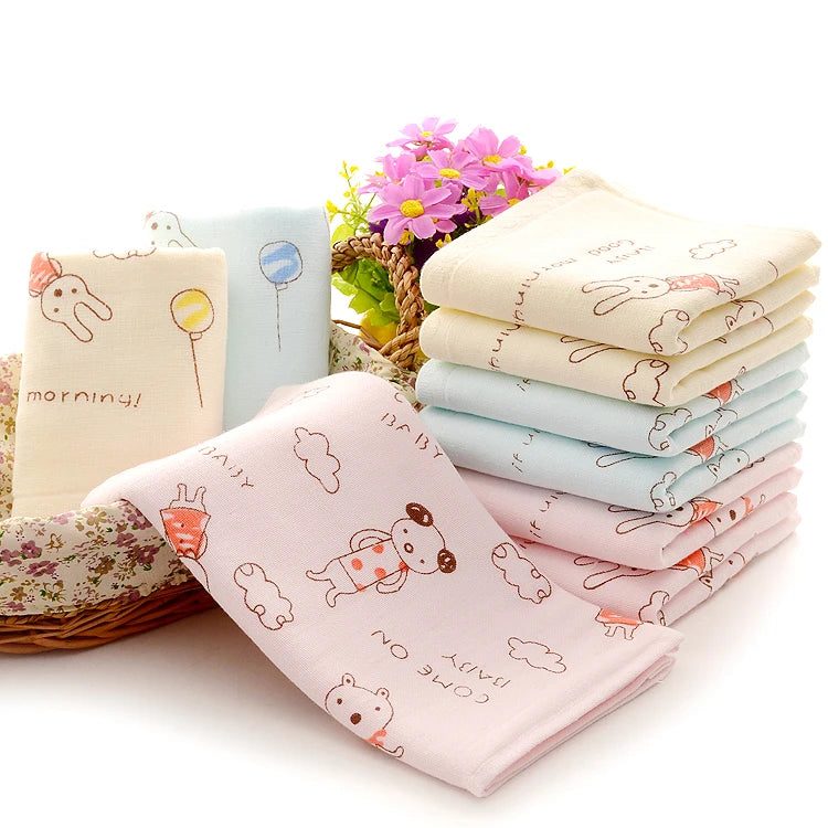 Skin Friendly Soft Hypoallergenic Quick Dry Cotton Woven Kids' Towel Dog Pattern Lightweight Eco-Friendly for Home Shower