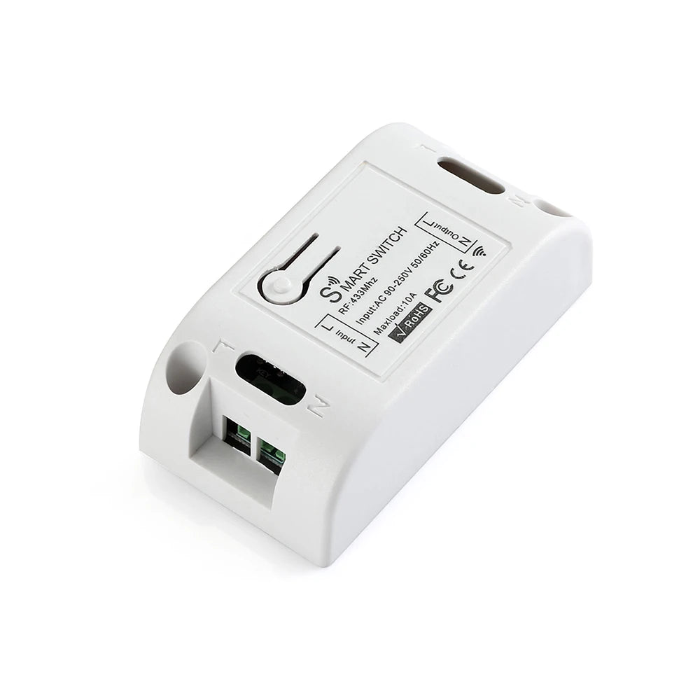 1/2/3Gang Smart Wireless Switch RF 433 Mhz 86 Portable White/Gray Home Wall Panel Buttons Remote Control Light Module Receiver