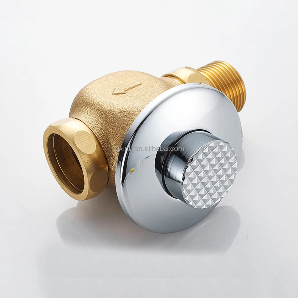 X10224ABSCR Brass Material Conceal Mounted of Self Closing Time Delay Pedal Toilet Flush Valve