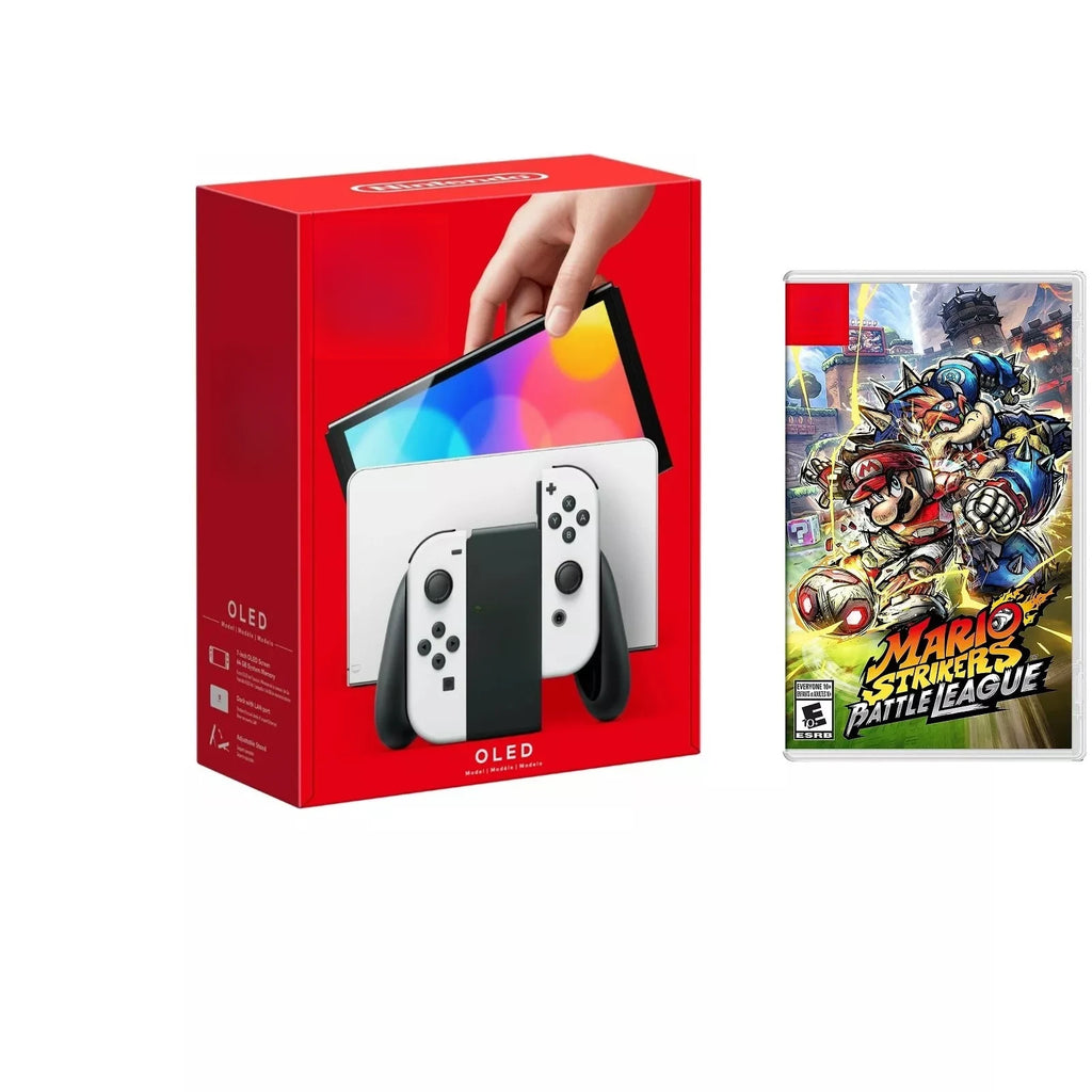New Game OLED 32GB for Switch Pro Compatible Console with Neon Blue and 12 Month International Warranty