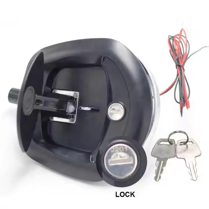 12V Toolbox Electricic T Handle Key Truck Canopy Locks Compression Latch Whale Tail Lock RV Camper Compartment Door Lock