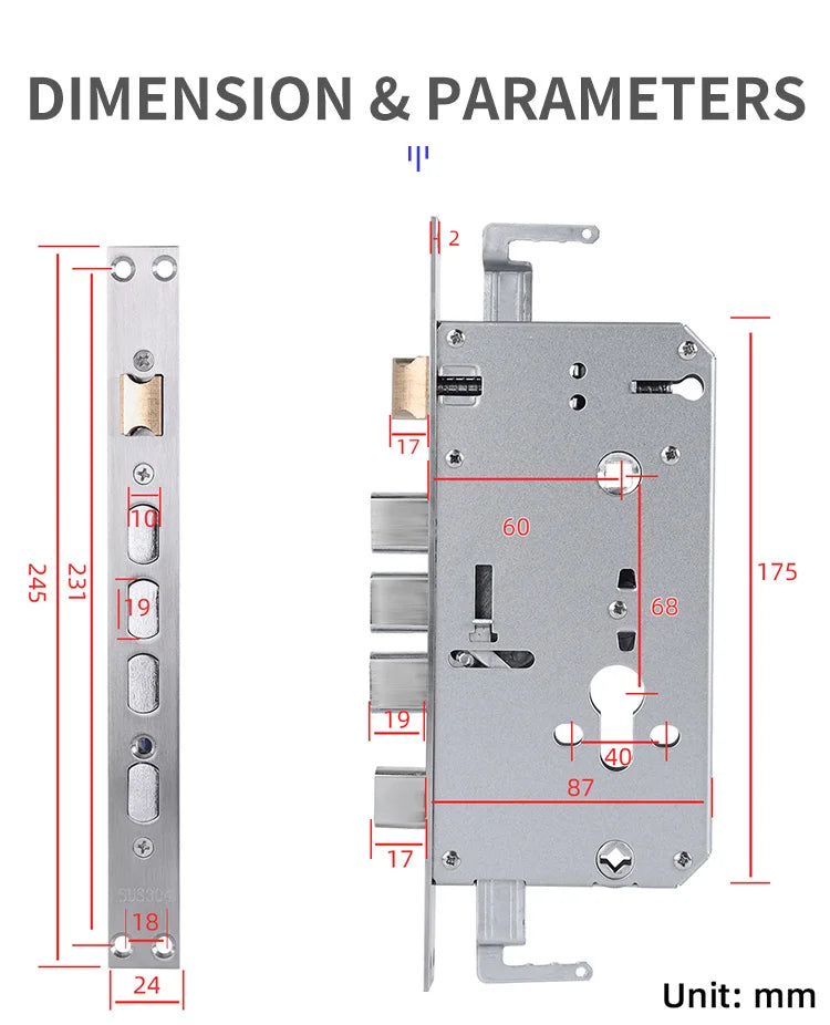 Factory Price 6068 Mortise for Smart Door Lock Premium Quality Accept OEM/ODM Match 99% Doors