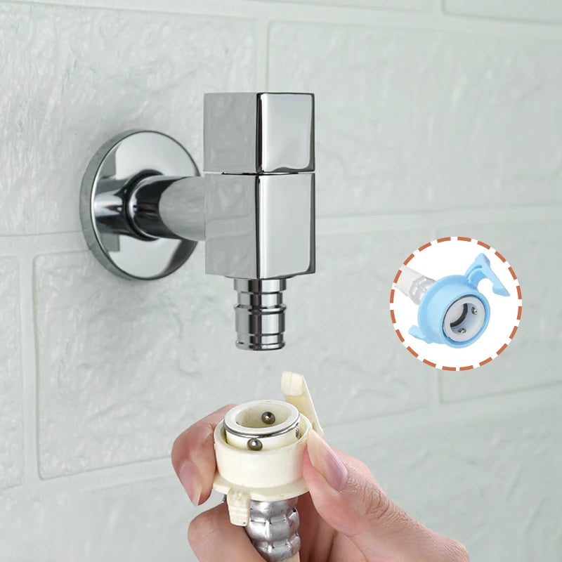Washing Machine Faucet Tap Outdoor Garden Mop Pool Wash Faucets Bathroom Square Wall Mounted Solid Brass Sink Cold Water Tap