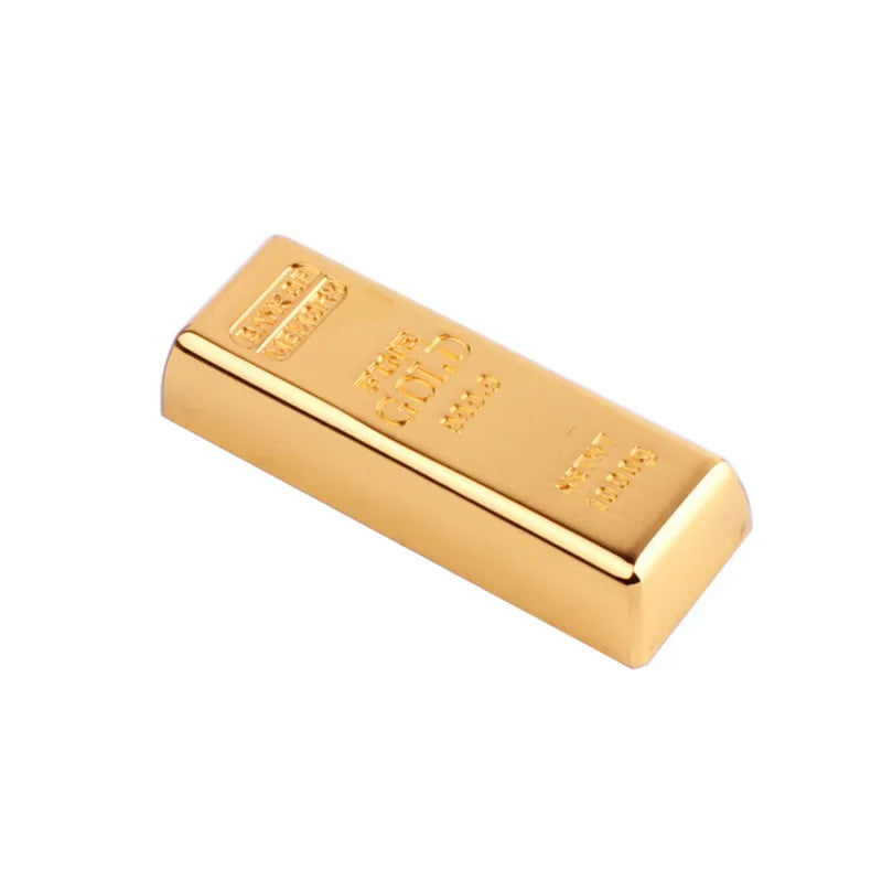 Original Chip Capacity Gold Bar Shaped Pen USB Flash Drive Golden Cle Usb Memory Stick Gold 64gb 32gb Pen Drive