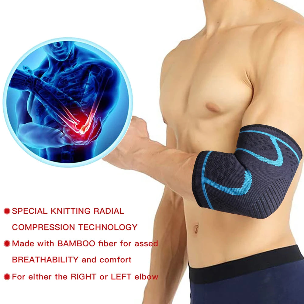 Customized Breathable Elbow Sleeves Non-Slip Elastic Sports Running Basketball Tennis Elbow Brace