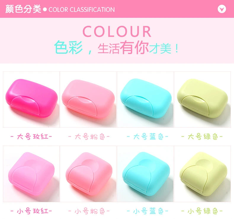 Plastic Travel Soap Box Dish Plate Case Case Holder Container Wash Shower Home Shower Bathroom Sealed Soap Case