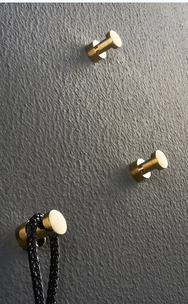 Brass Robe Hooks Clothes Hanger Household Small Decoration Rustproof Towel Hook Coat Hanger Key Rack Bathroom Accessories WB8123