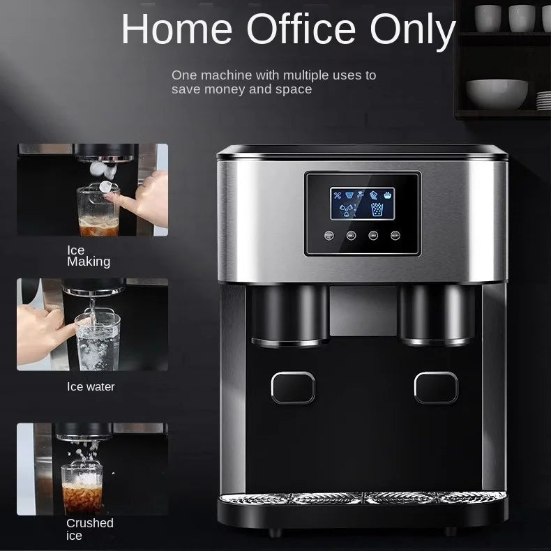 Multi Function Ice Water Dispenser Crushed Ice Maker 3-in-1 Restaurant Commercial Use Counter Top Electric Bakery Hotels