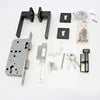Interior Door Square Tubular Black Handle Lock Modern Wooden Door Pull Silent Lock Zinc Alloy Magnetic Function Door Lock Set