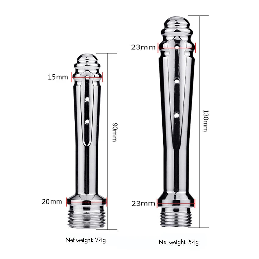 Shower Douche Enema, Aluminum Alloy Shower Bidet Vaginal Anal Colonic Nozzle Cleaner System for Men Women Cleaning,S,L анальный