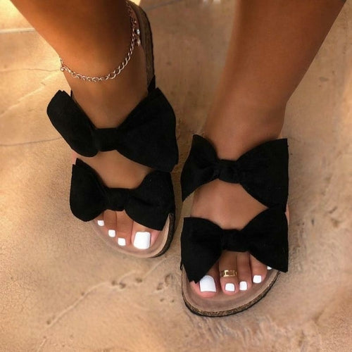 Leopard Women Slipper Summer Open Toe Platform Slide Ladies