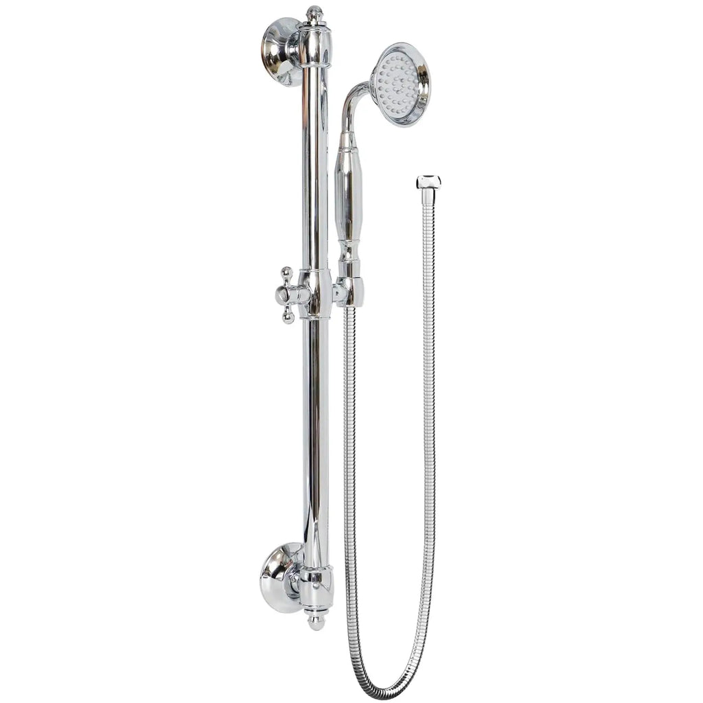 Brass Polished Chrome Concealed Shower System Bathroom Slide Bar Rainfall Shower Set