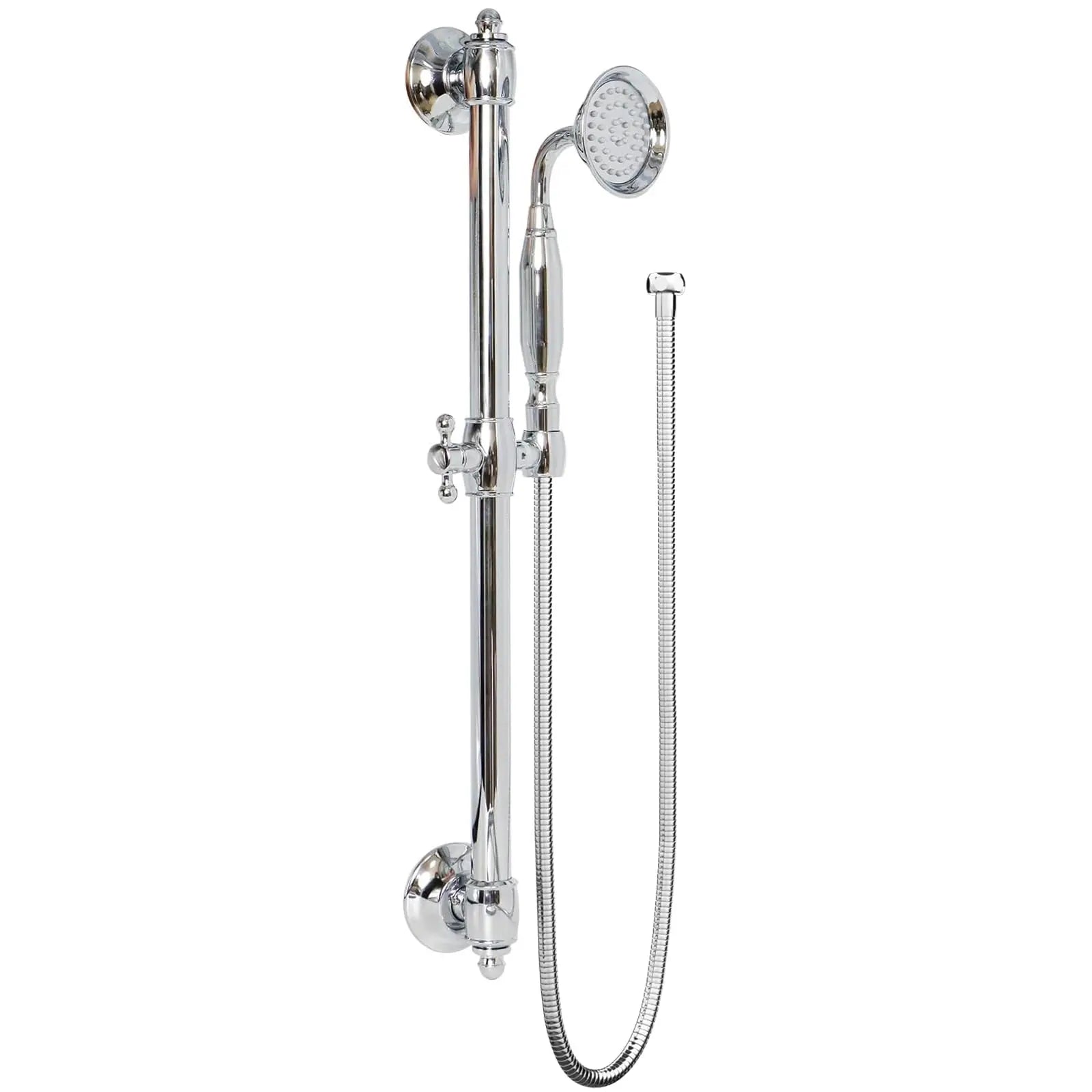Brass Polished Chrome Concealed Shower System Bathroom Slide Bar Rainfall Shower Set