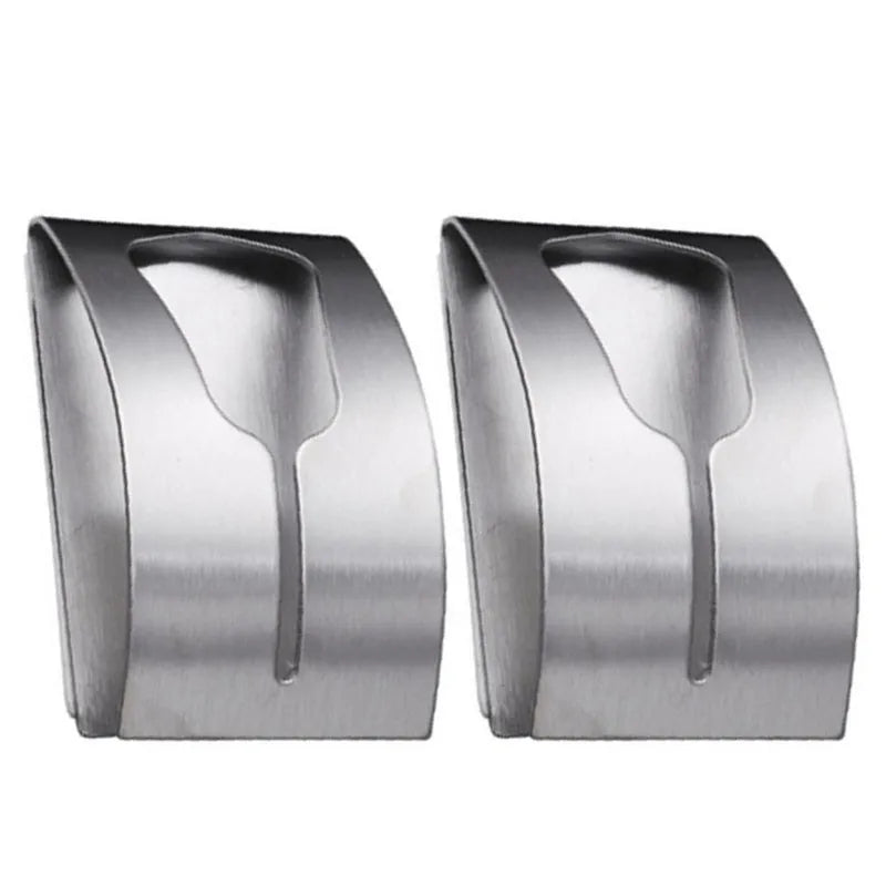 1/2Pcs Stainless Steel Towel Holder Hook Self Adhesive Clip Bathroom Cloth Hanger Household Wall Mounted Towel Rack Storage