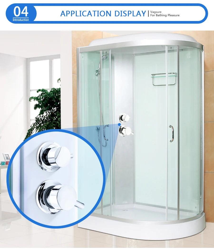 Bathroom Brass Faucet 3 Way Mixing Valve Water Outlet Thread Center Distance 10cm Shower Mixer Cabin Wall Mount Bathroom valve