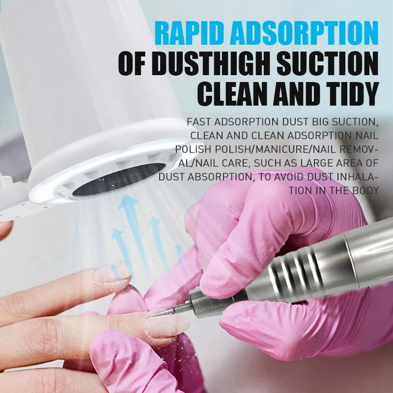 AT-NDC-025 Pro Strong Profession Manicure Vacuum Cleaner Personal Nail Technician Dust Collector