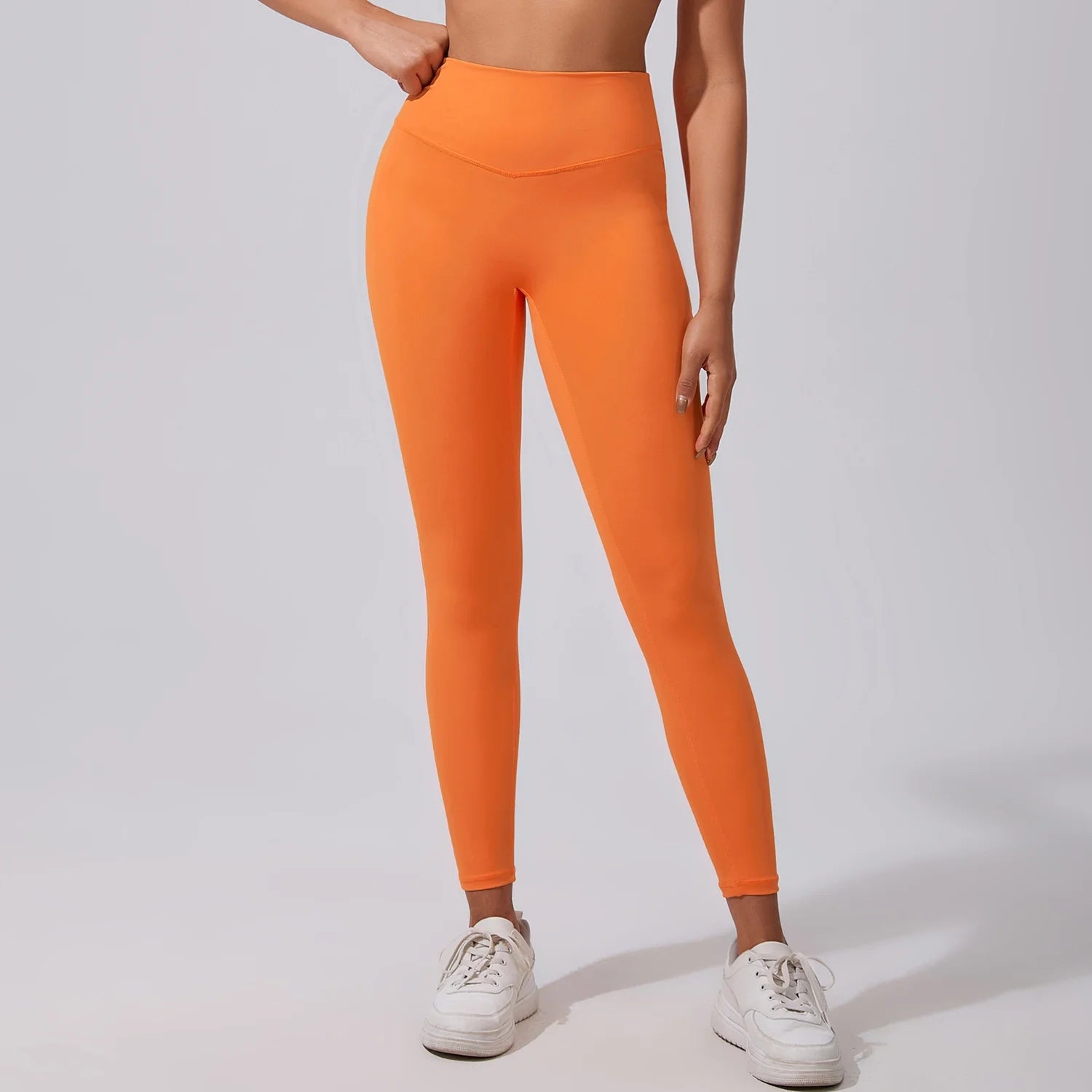 New European American High-waisted Peach-butt Yoga Pants Women Cloud-like Butt-lifting Sports Leggings Breathable Solid No