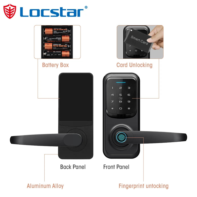 2026 Security Biometric Touch Id Bathroom Smart Digital Door Lock Serrure De Porte Intelligente Fechadura Electronica