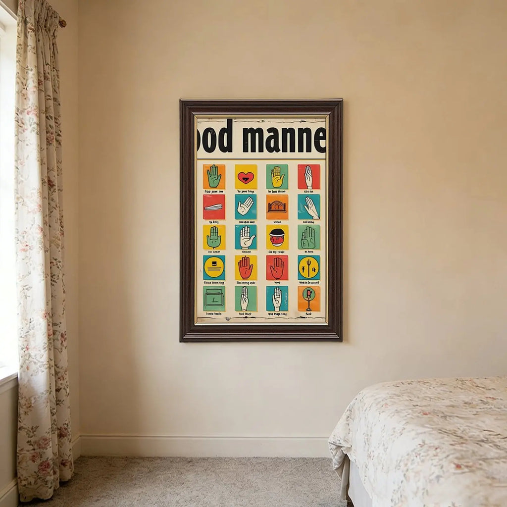 16x24 Wood Grain Gold Border Frame with "Live with Purpose" for Office
