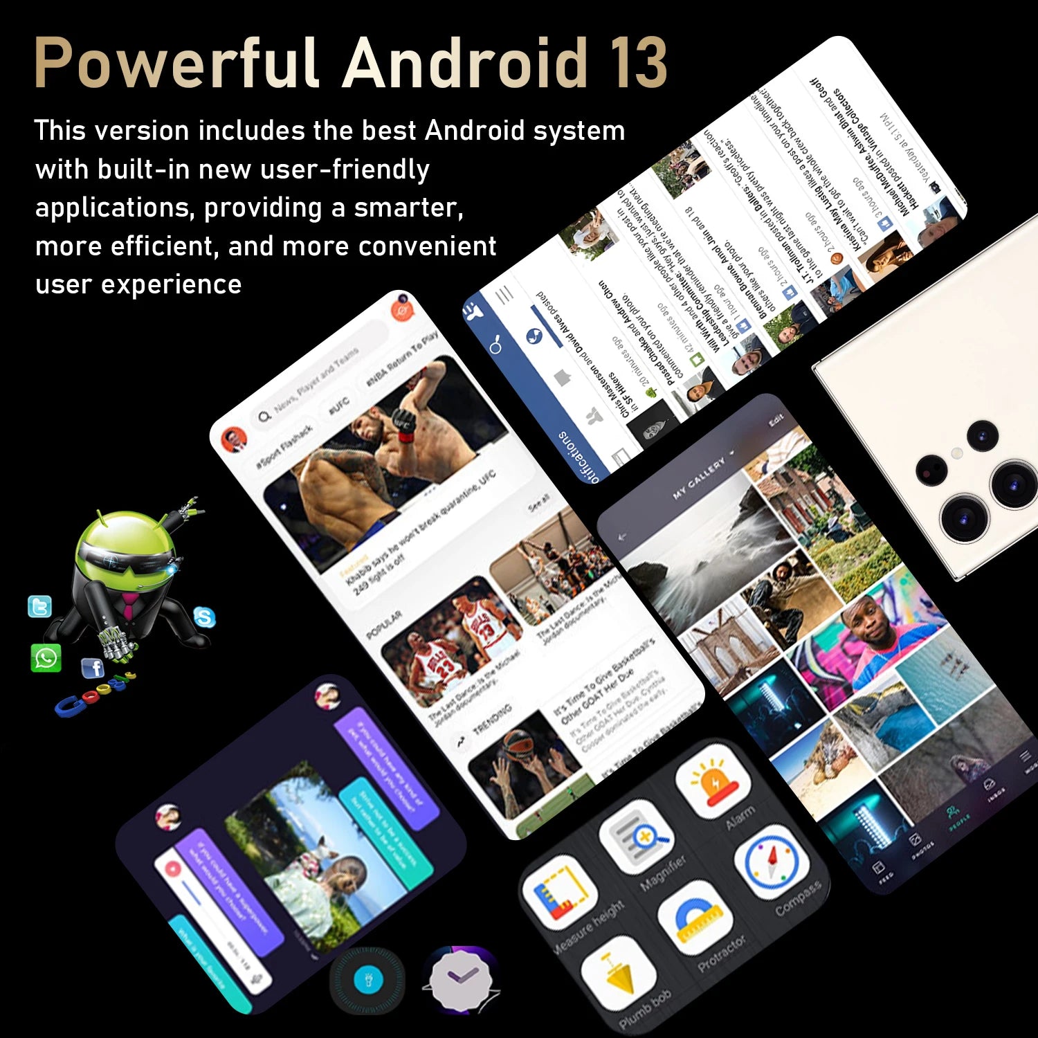 Wholesales Selling Original Phones S24 Ultra 5G Smartphone 5G Dual SIM Mobile Phone with Android 13.0 for Gaming Version