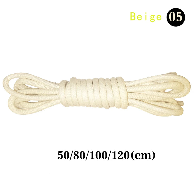 1Pair Round Shoelaces Polyester Solid Classic Shoelace Casual Sports Boots Shoe Laces Strings 50cm,80cm,100cm,120cm 11 Color