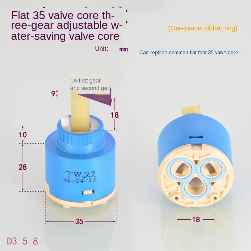 Faucet valve three-stage adjustment plumbing bathroom repair accessories kitchen basin shower hot and cold water mixing valve