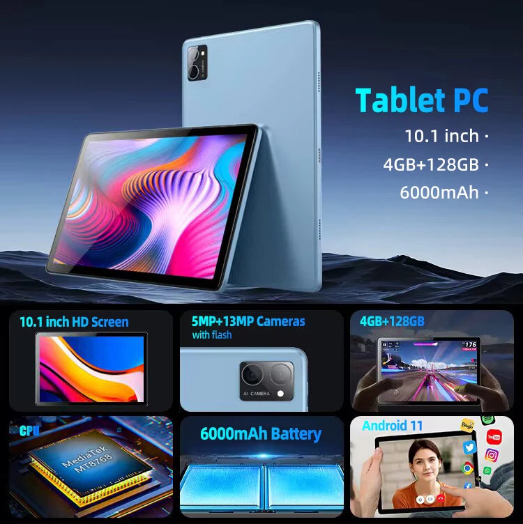 Free Time 10 Inch OEM Dual SIM Card WIFI Kids 5G 4G Phone Call Educational Tablet PC Android