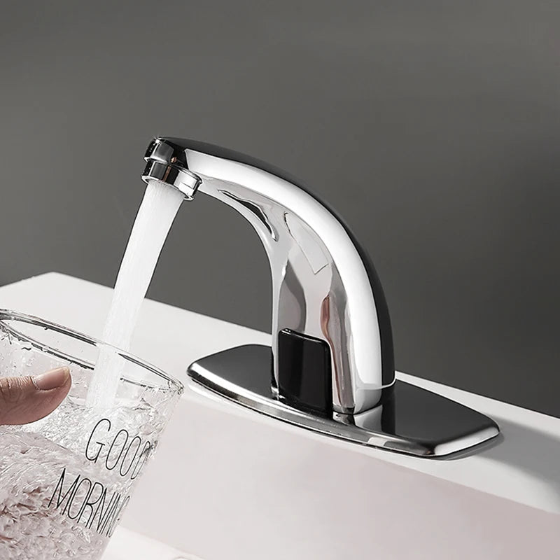 Matte Black Sensor Smart Basin Faucet Hot Cold Mixer Crane Basin Faucet Touchless Faucet Water Tap Torneira de lavatório
