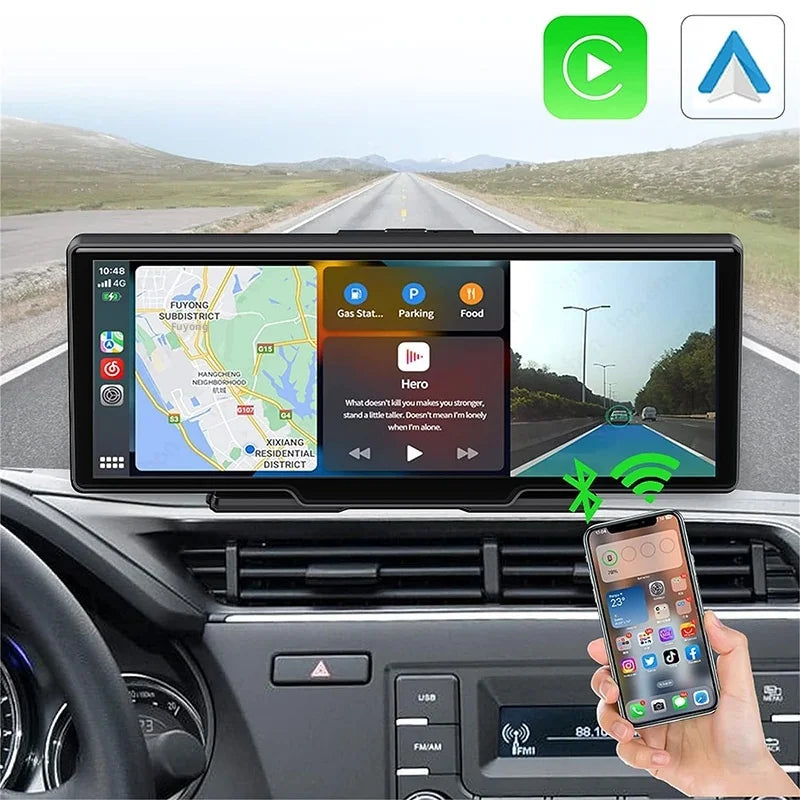 10.26inch High-Definition OLED Wireless Dashboard Portable Driving Recorder Cross-Border Car Navigation Device CarPlay