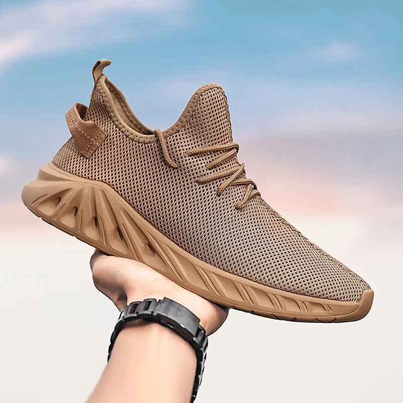 Men's Road Running Shoes Sneakers Track Trail-running Shoes Running Minimal Jogger Stretch Fabric Air Mesh Athletic Low-top