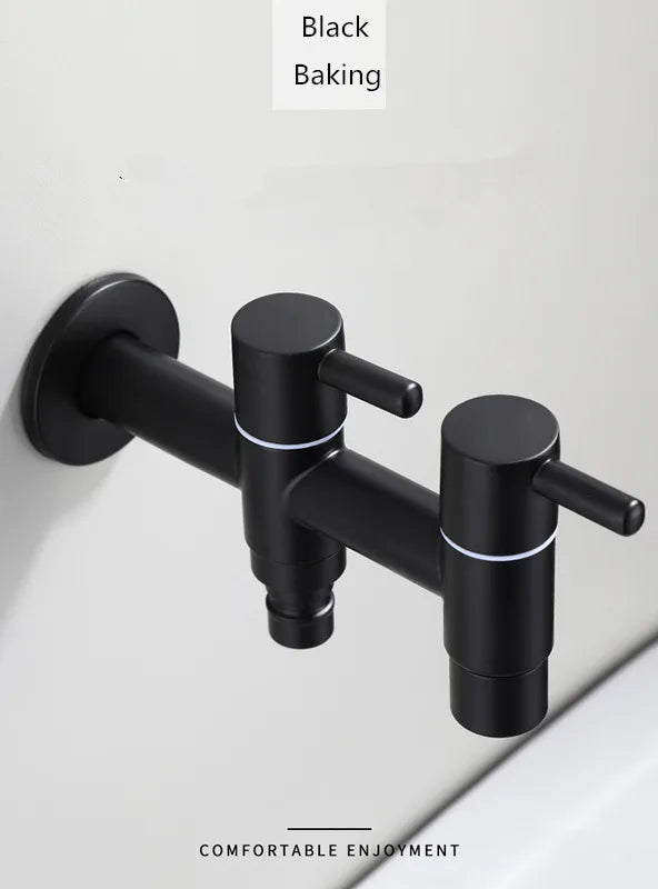 Washing machine faucet Bidet Faucet Stainless Steel Bathroom faucet tap Single Cold garden Faucet Black outdoor mixer Small Tap