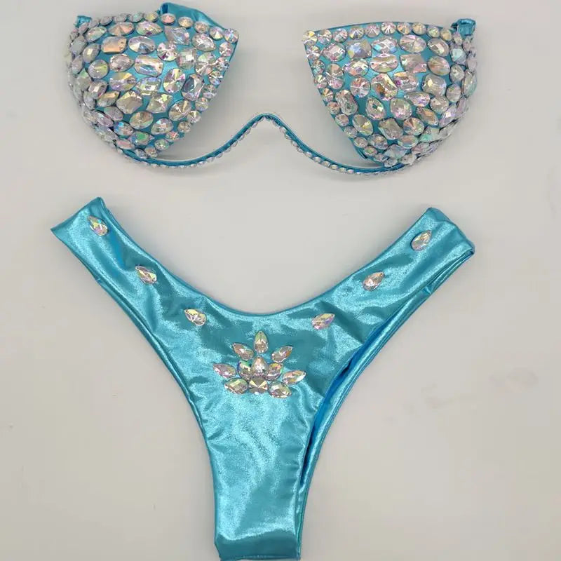2020 10colors diamond bikini crystal bikini swimwear plus  sizes bikini rhinestone bikini swimsuit sexy  beachwear biquini
