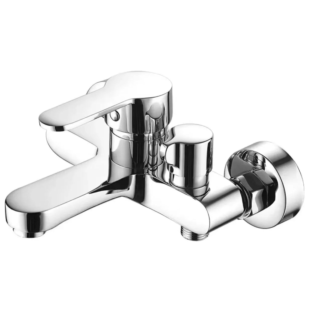 Smart Series Contemporary Single-Handle Polished Chrome Rain Spray Ceramic Bathroom Faucet Copper Bathtub Shower Mixer Modern
