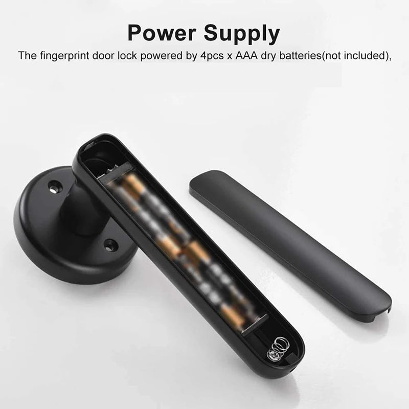 BBDHOME Zinc Alloy Sensitive Hotel Office Electronic Keyless Smart Fingerprint Door Lock with Memory Card for Wood Door