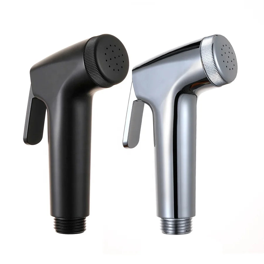 Chrome ABS Shower High Pressure Jet Cold Hot Hand Portable Black Shattaf Bidet Spray for Toilet
