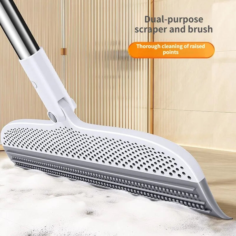 2 in 1 Silicone Removable Broom Floor Cleaning Squeegee Broom Magic Silicone Broom for Household Use