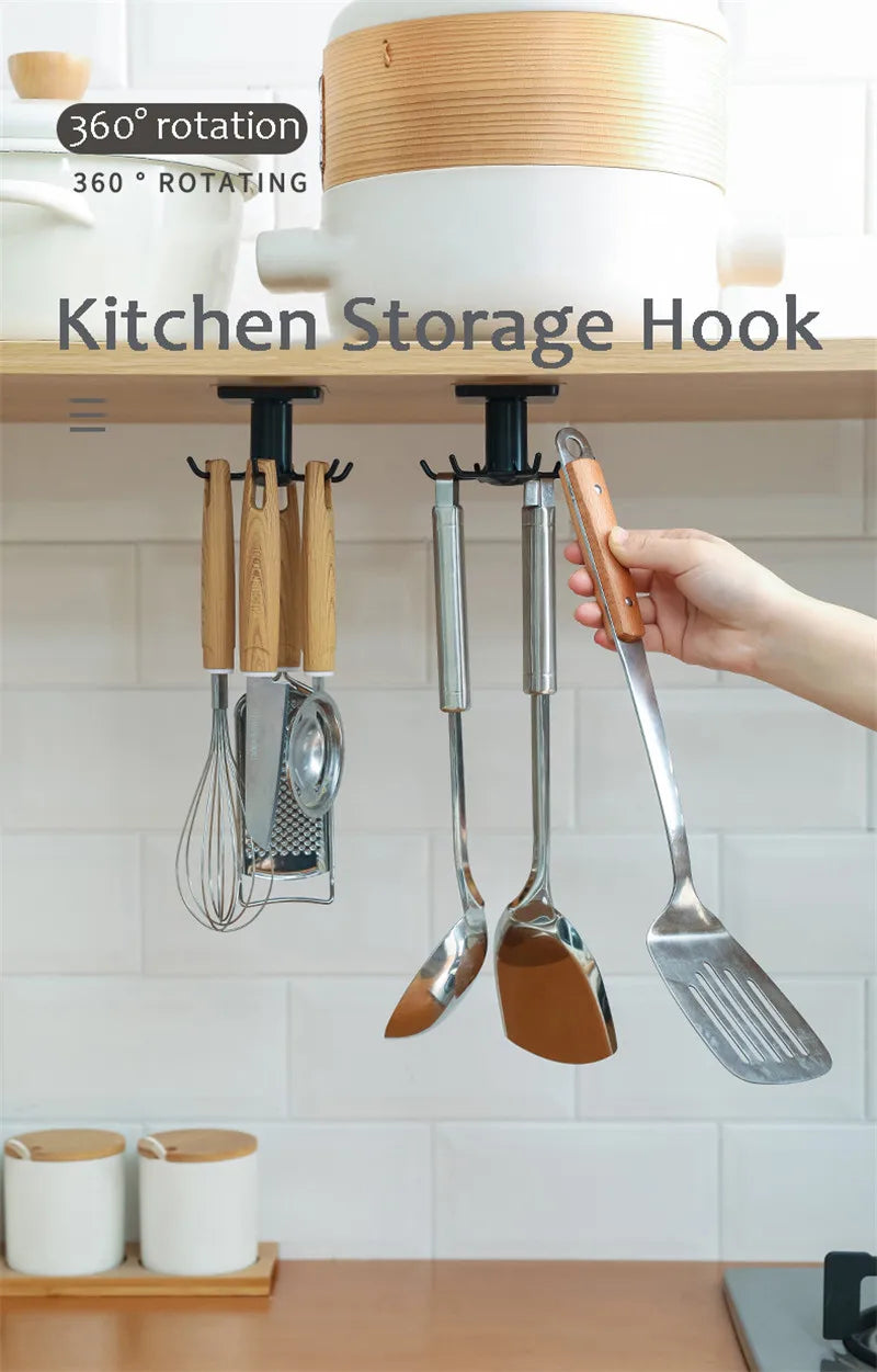 Kitchen Hook Organizer Bathroom Hanger Wall Dish Drying Rack Holder for Lid Cooking Accessories Cupboard Storage Cabinet Shelf