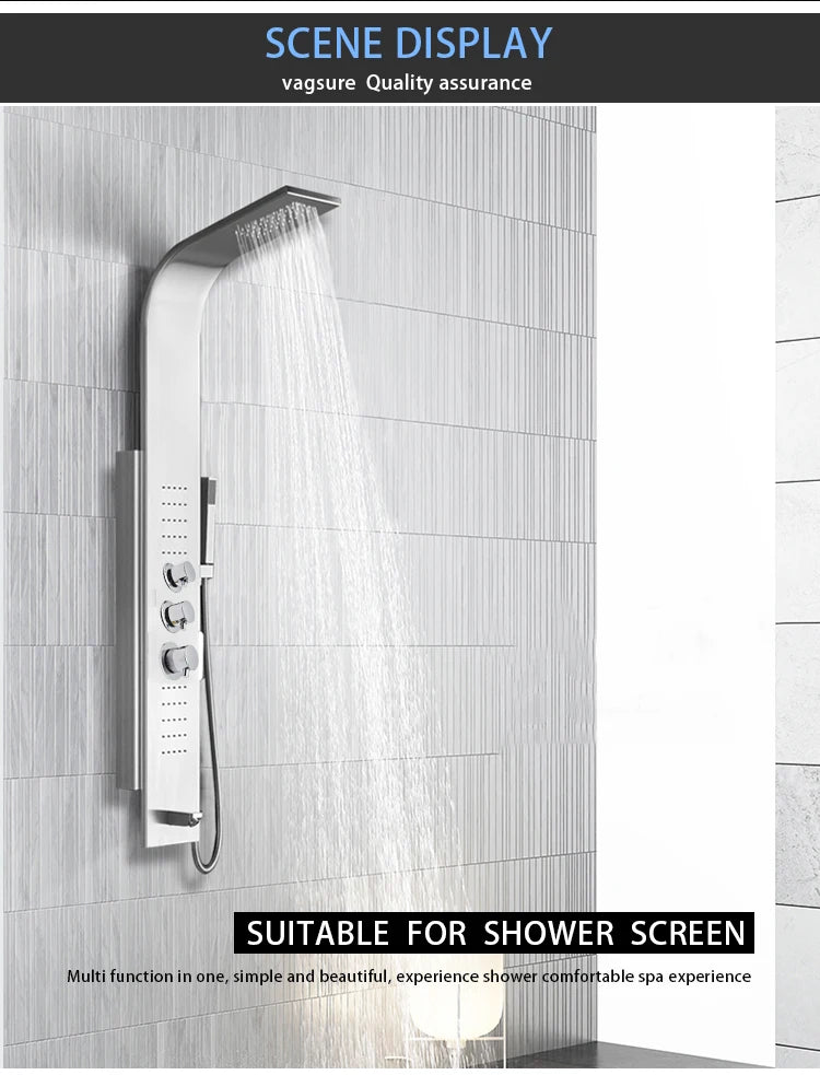New Triple Handle Thermostatic Brass Shower Faucet Shower Room Auto Thermostatic Control Valve Mixer Tap  2/3/4/5 Way Diverter