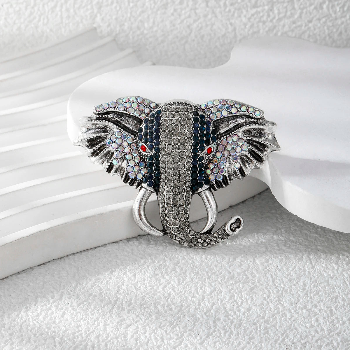 Weiman Vintage Rhinestone Elephant Brooch Anti-Slip Alloy Animal Pearl Brooch for Wedding Children's Clothing & Jewelry Gift