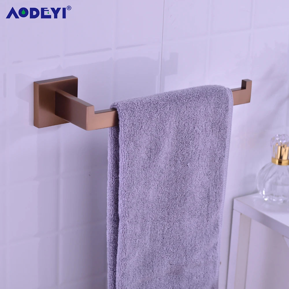 Bathroom Accessories Toilet Paper Holder Brushed Rose Gold Towel Hooks Stainless Steel Bedroom Wall Mount Bath Hardware Sets