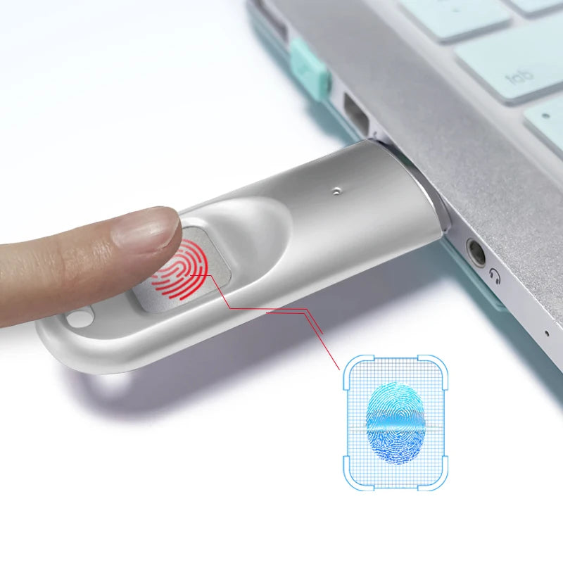 OEM Print Usb Flash Drive 64gb Fingerprint Encryption Data Stick FD069