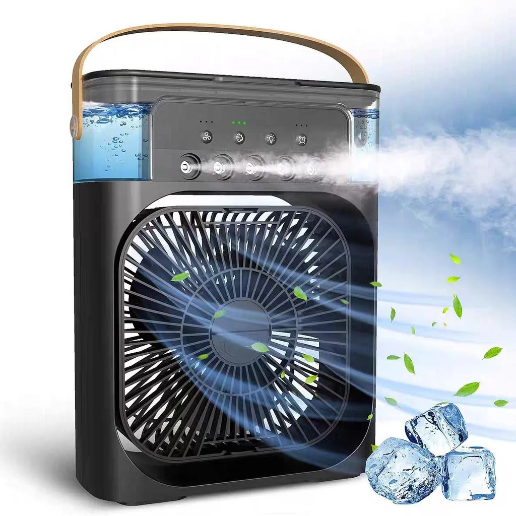 Five Hole Smart Spray Fan Humidifier Water Cooled Fan Desk Office Student Use Silent Hydrating Humidification Cooling Air Fan