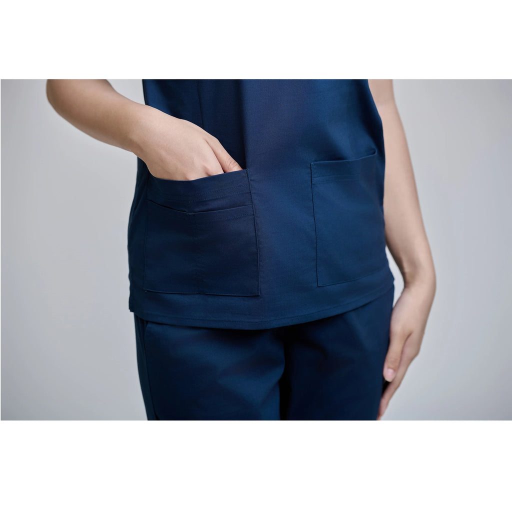 WFX-CVC 52% Cotton Doctors & Nurses Fabric 45% Polyester 3% Spandex FMF Unisex Needle Detection Medical Scrub Set