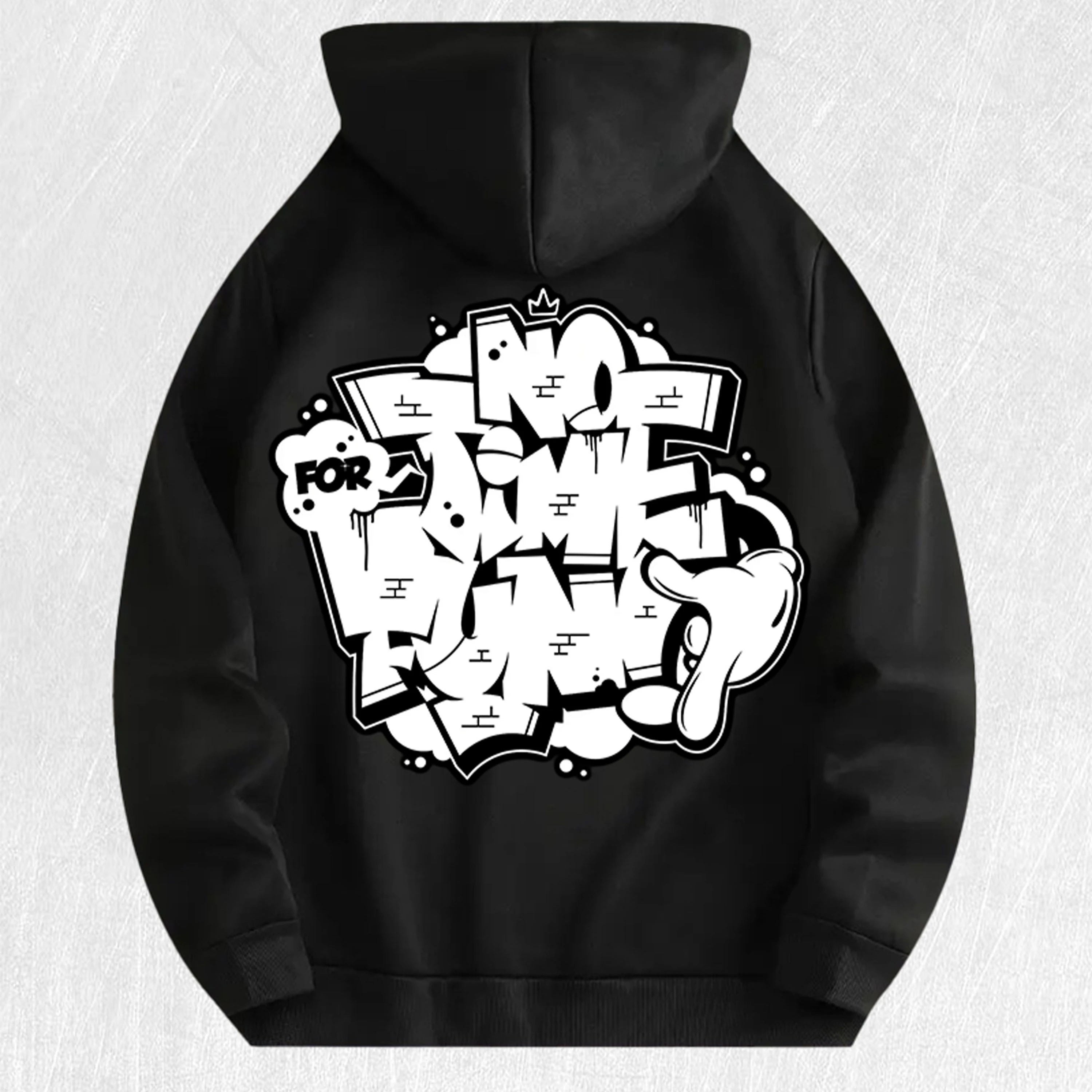 No Time for Boring Graffiti Hoodie 100% Cotton US Warehouse 7 Colors