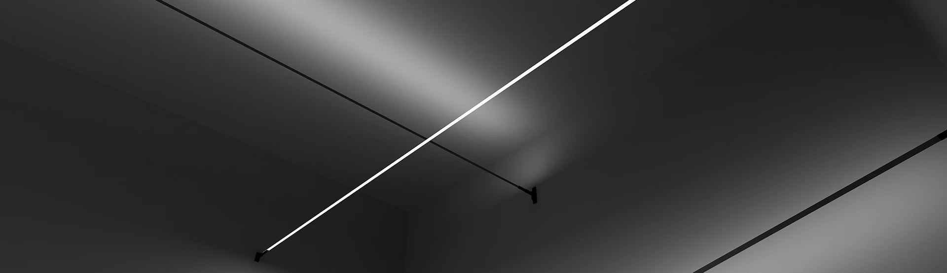 Skyline Linear Wall Lamp Strip Family Decoration Black White Steel Bar Villa Aisle DIY Length LED Ceiling Light Cutting Sconce