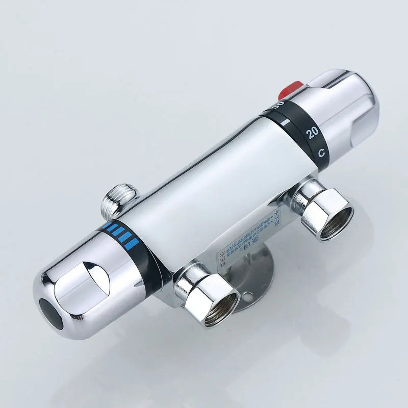 Thermostatic Bath Shower Control Valve Bottom Faucet Wall Mounted Hot And Cold Brass Bathroom Mixer Bathtub Tap